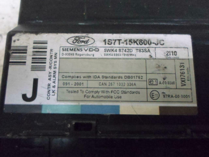 Theft-Locking Control Module Ford Focus 2002 2003 1S7T-15K600-Jc