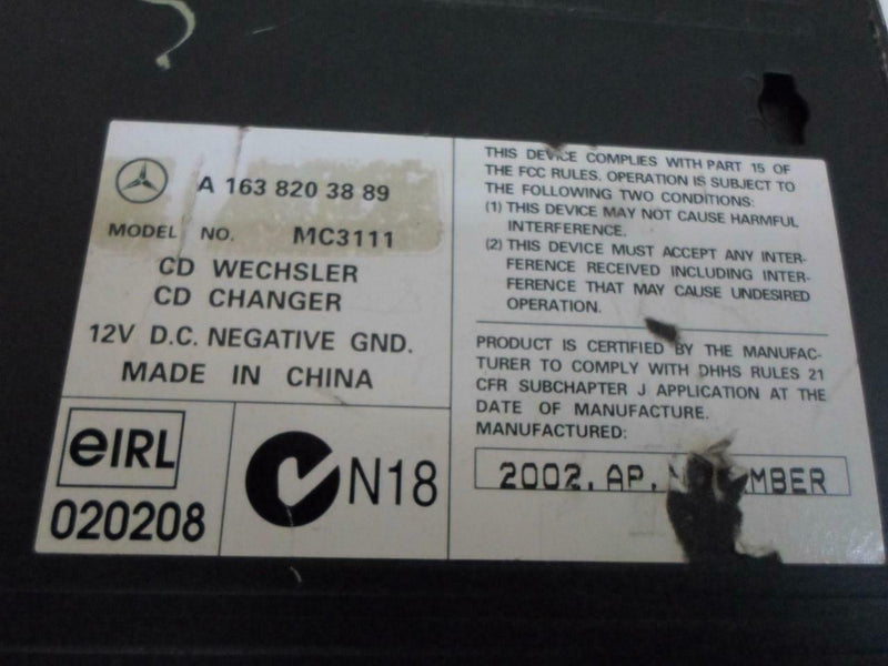 OEM Radio Mercedes Benz Ml-Class Ml320 2000 2001 2002 2003 2004 2005 A1638203889