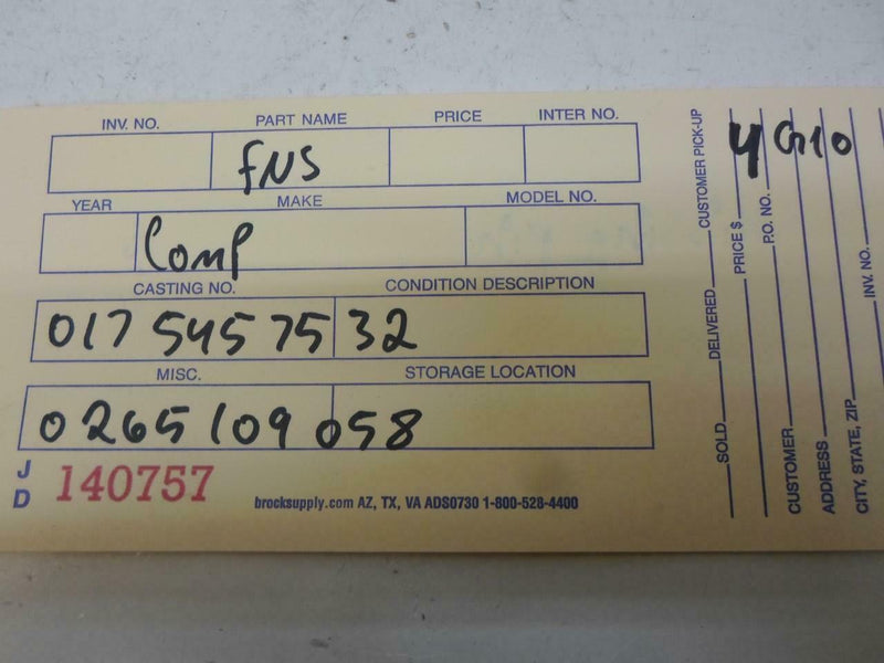 ABS Control Module Mercedes-Benz W210 E-Class E320 1998 1999 0175457532