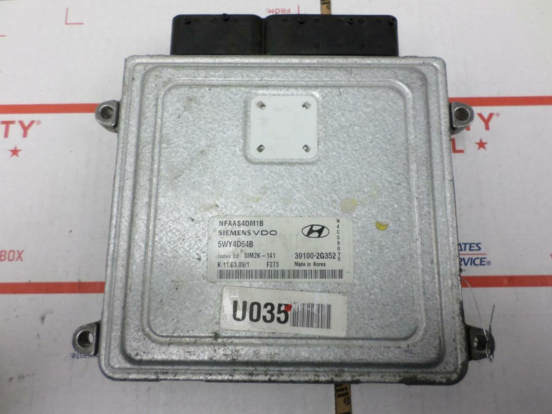 OEM Engine Computer Hyundai Sonata 2009 2010 39100-2G352 2.4L Automatic ECU ECM