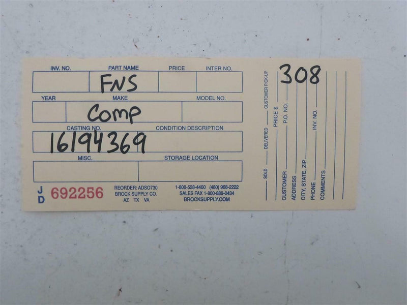 ABS Control Module Chevrolet Corsica 1994 16184392