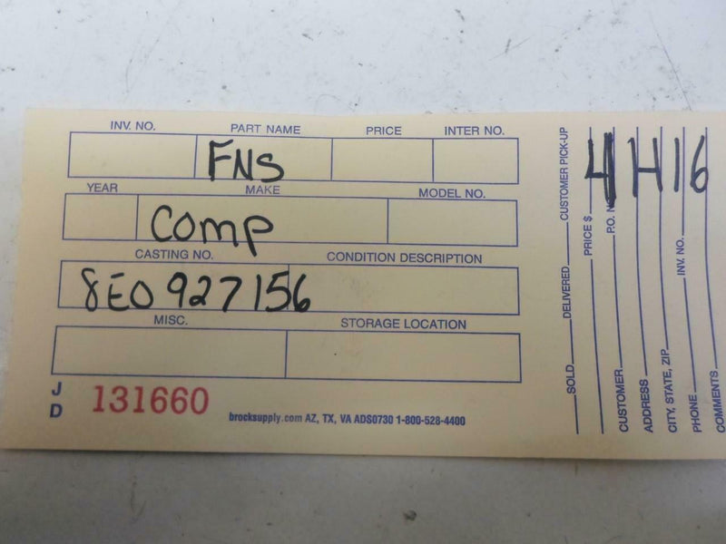 Transmission Control Module TCM TCU Audi A4 2003 2004 8E0927156P 1.8L