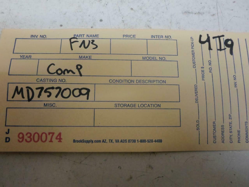Transmission Control Module TCM TCU Mitsubishi Galant 1994 1995 Md757009
