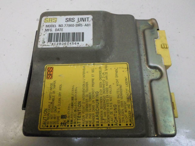 Airbag Control Module Honda Accord 1992 1993 77960-Sm5-A81