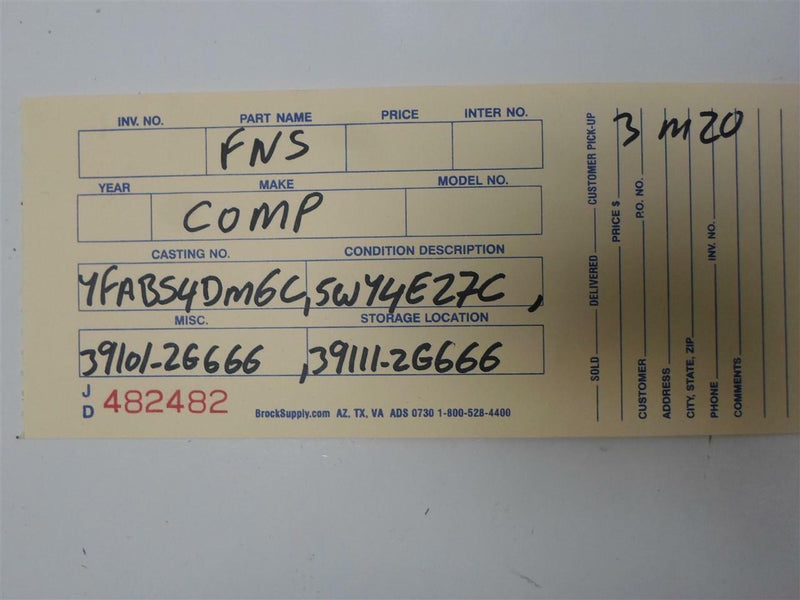 OEM Engine Computer Hyundai Sonata 2011 39111-2G666 2.4L At Calif Emissions