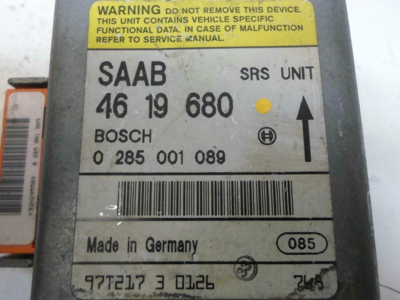 Airbag Control Module Saab 900 1995 1996 1997 1998 4619680