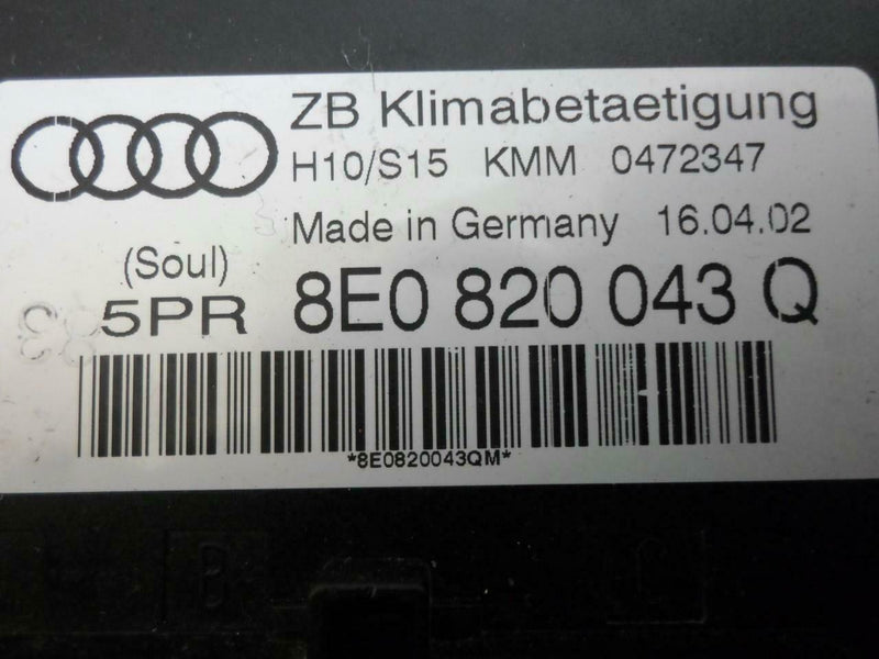 OEM Climate Control Audi A4 2002 2003 2004 2005 2006 8E0820043Q