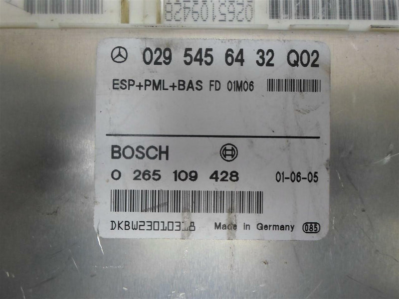 ABS Control Module Mercedes-Benz W210 E-Class E430 2000 2001 2002 0295456432