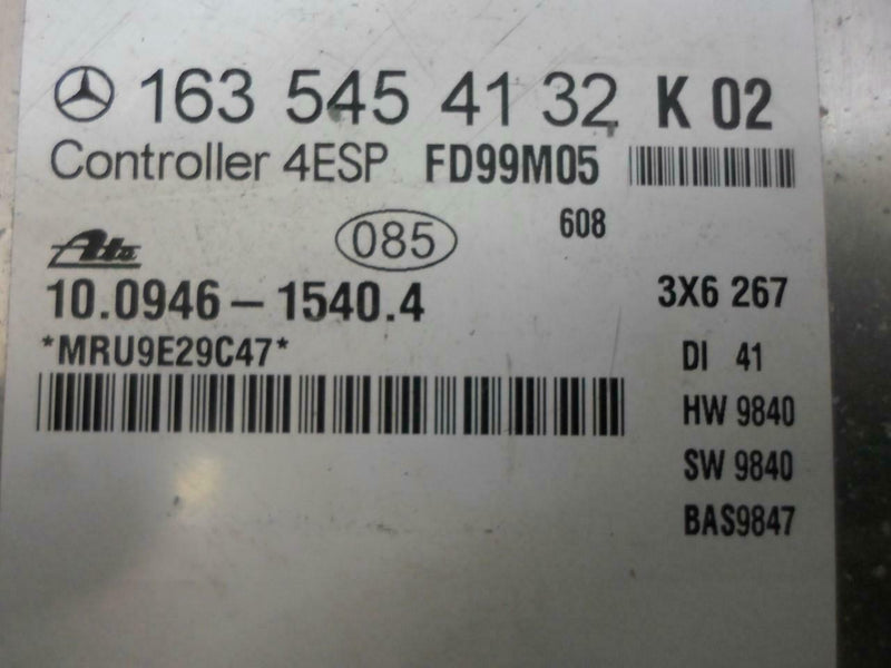 ABS Control Module Mercedes-Benz W163 1999 1635454132
