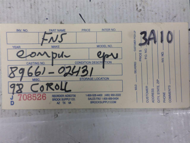 OEM Engine Computer Programmed Plug&Play Toyota Corolla 1998 89661-02431 PCM ECM