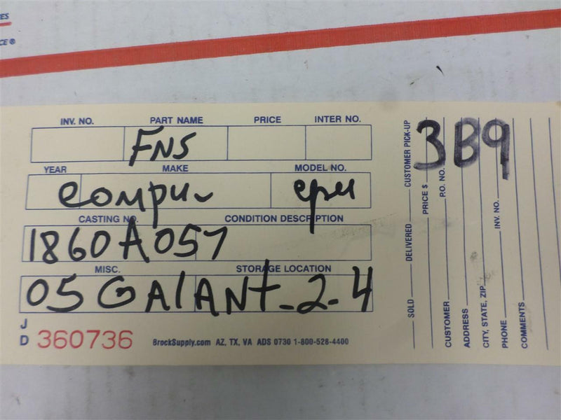 OEM Engine Computer Mitsubishi Galant 2005 1860A057 2.4L Calif Emissions