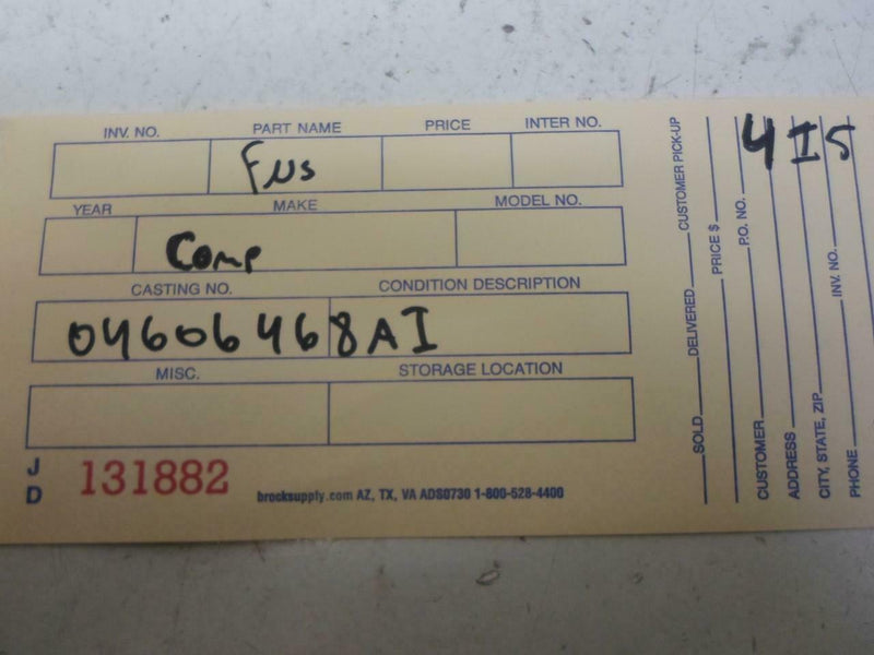 Transmission Control Module TCM TCU Chrysler Sebring 1998 04606468Ai