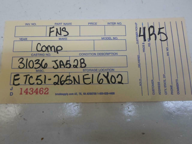 Transmission Control Module TCM TCU Nissan Altima 2007 2008 31036 Ja52B