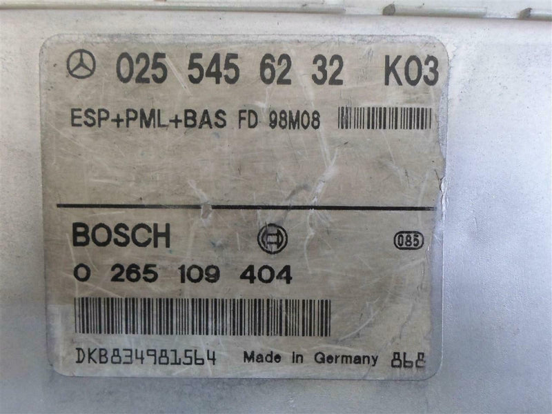 ABS Control Module Mercedes-Benz E-Class 1998 1999 2000 0255456232