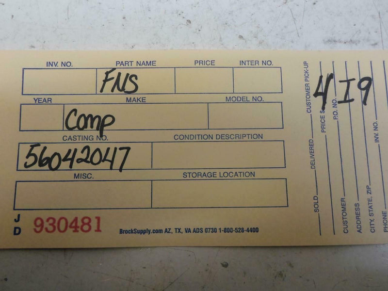 Airbag Control Module Jeep Grand Cherokee 1999 56042047Ab