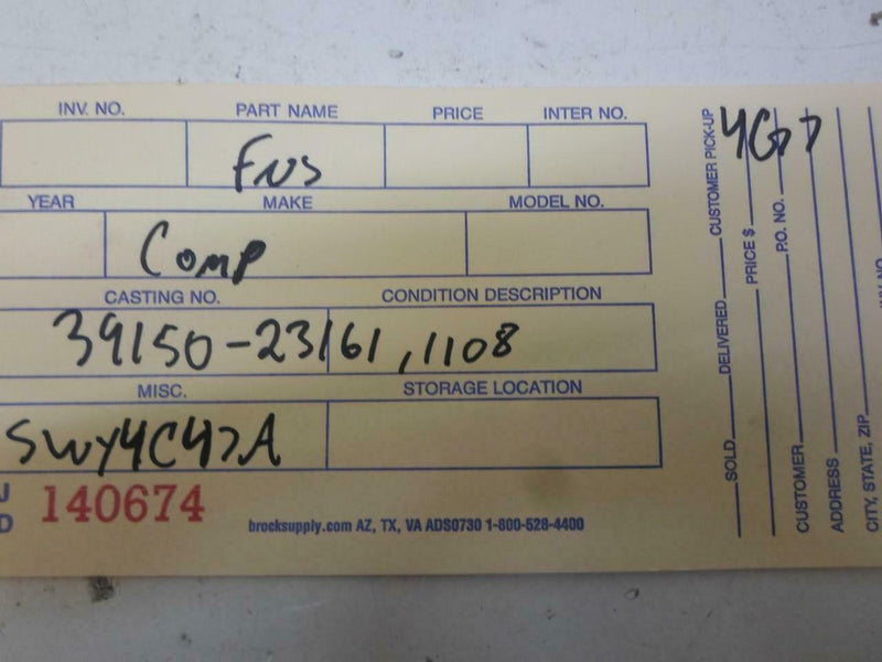 OEM Engine Computer Hyundai Elantra 2009 2010 2011 2012 39150-23161 2.0L At ECM