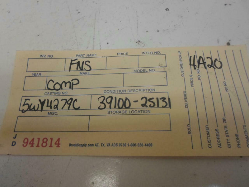 OEM Engine Computer Hyundai Sonata 2006 2007 2008 39100-25131 2.4L At PCM ECU