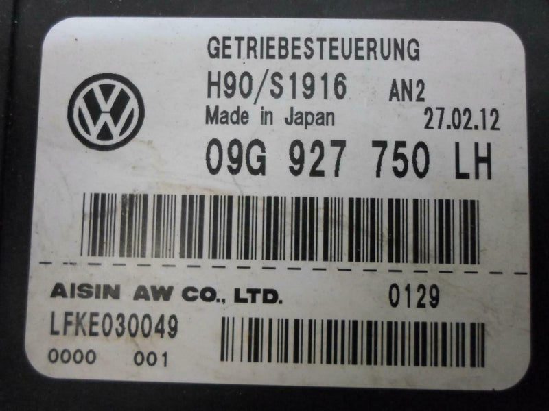 Transmission Control Module TCM TCU Volkswagen Passat 2012 2013 2014 09G927750Lh 2.5L