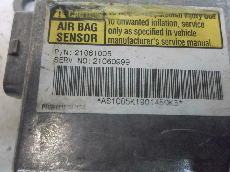 Airbag Control Module Saturn S Series 1999 21060999 21061005