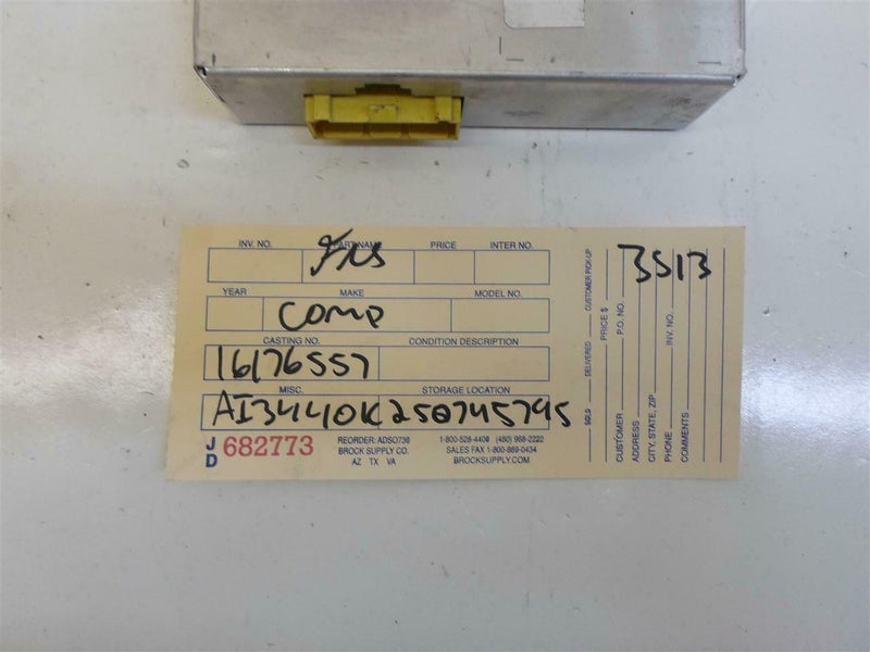 Airbag Control Module Chevrolet Astro 1993 1994 1995 16176557