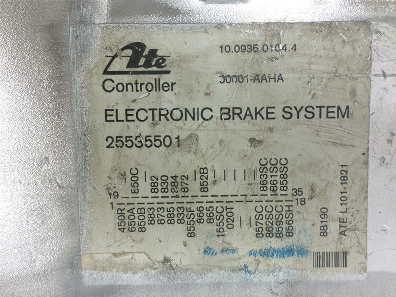 ABS Control Module Cadillac Deville 1990 25535501