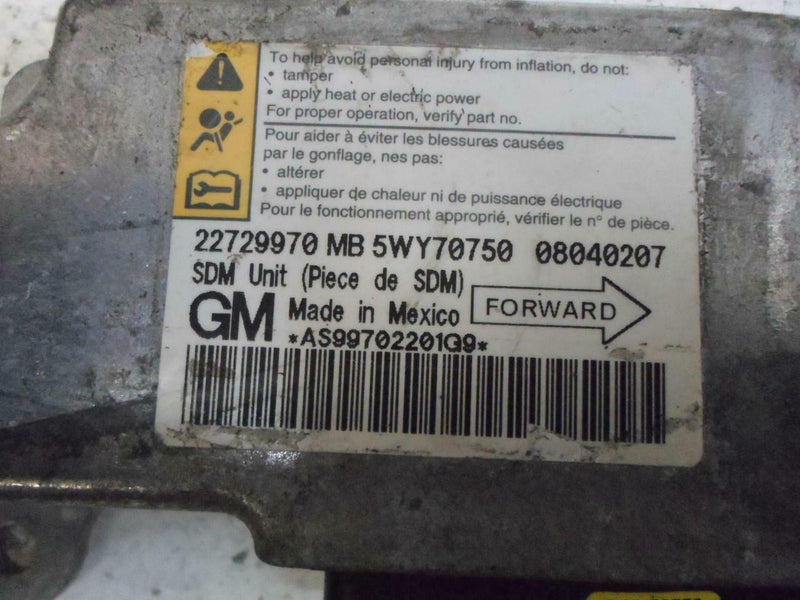 Airbag Control Module Chevrolet Malibu 2004 22729970