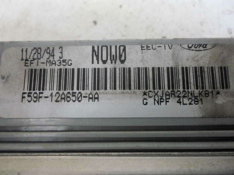 OEM Engine Computer Ford Aerostar 1995 F59F-12A650-Aa Now0 4.0L ECM PCM ECU