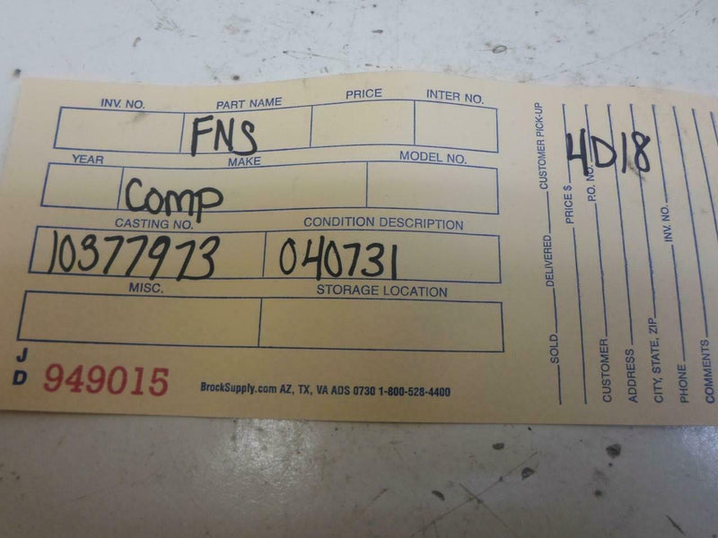 Body Control Module Chevrolet Impala 2005 10377973 BCM BCU