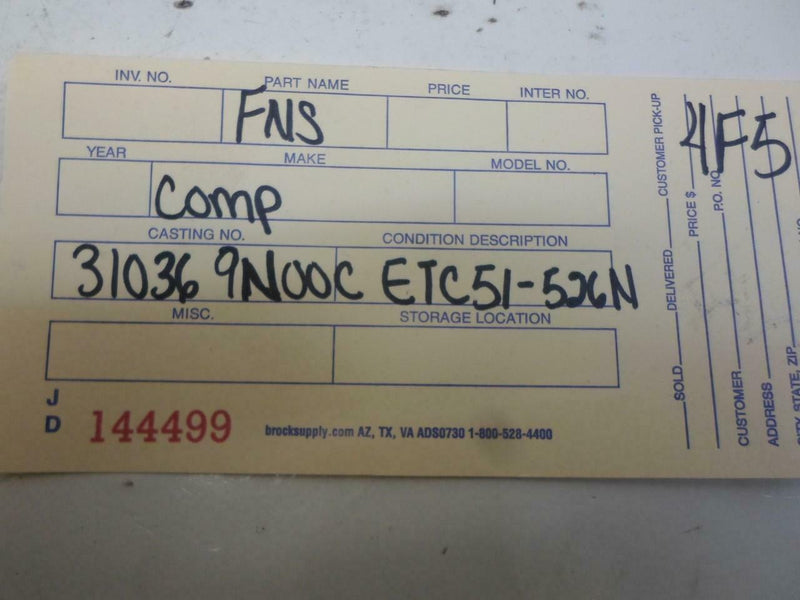 Transmission Control Module TCM TCU Nissan Maxima 2009 31036 9N00C