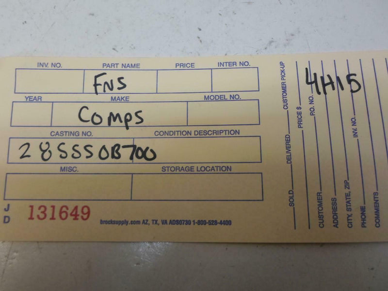 Airbag Control Module Nissan Quest 1994 1995 285550B700