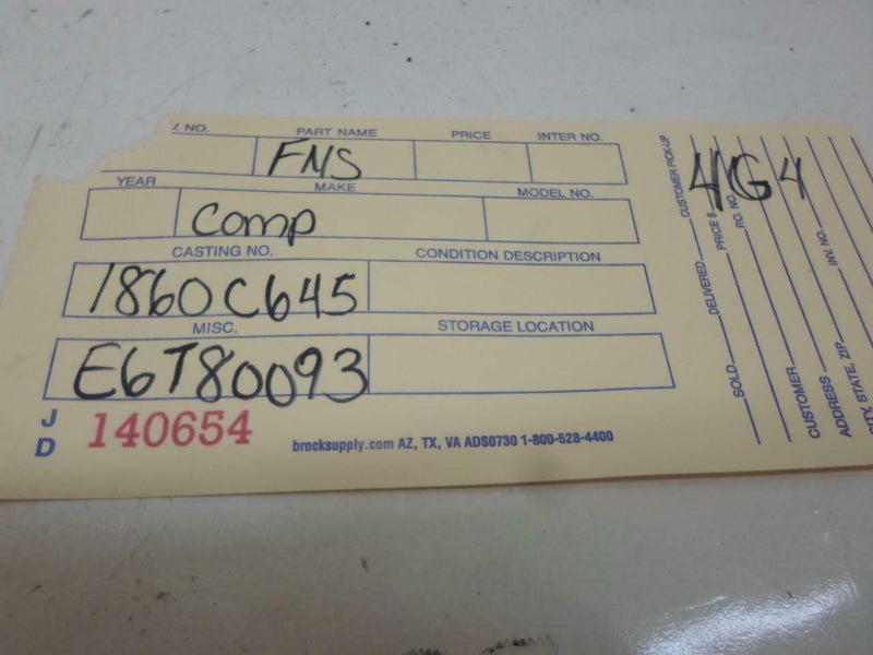 OEM Engine Computer Mitsubishi Mirage 2016 2017 1860C645 ECM ECU PCM