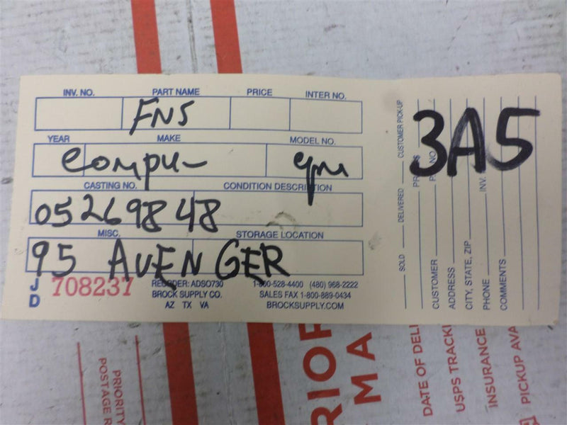 Transmission Control Module TCM TCU Chrysler Sebring 1996 05269848 2.5L