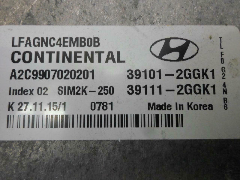 OEM Engine Computer Hyundai Sonata 2015 2016 39101-2Ggk1 39111-2Ggk1 ECM ECU PCM