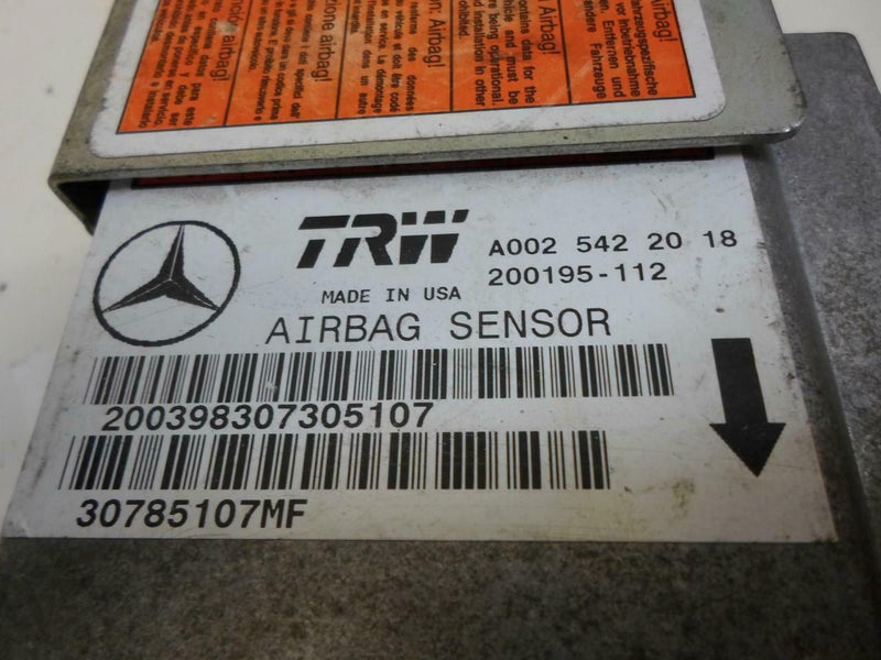 Airbag Control Module Mercedes-Benz-Benz M-Class W163 1998 1999 2000 2001 200195112