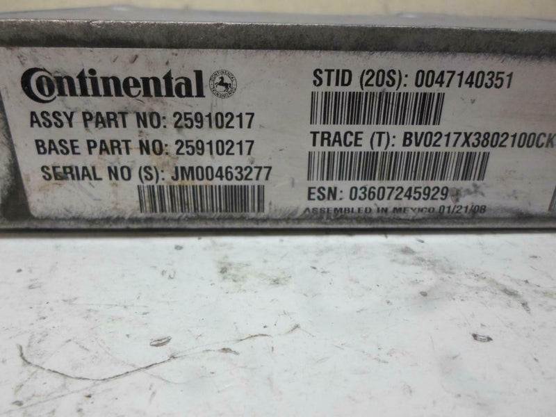 Communication Control Module Cadillac CTS 2008 25910217