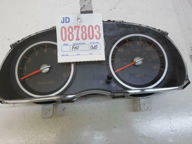 OEM Speedometer Instrument Cluster Nissan Sentra 2008 24810Ze80A 2.0L At Mph