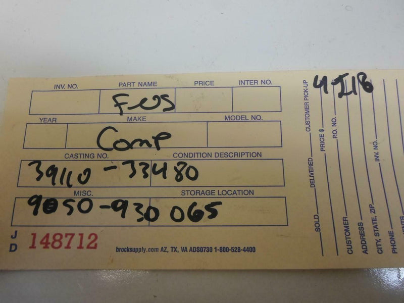 OEM Engine Computer Hyundai Elantra 1994 1995 39110-33480 1.8L ECM PCM ECU