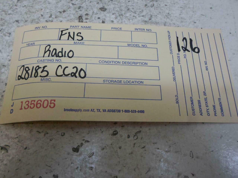 OEM Radio for 2006, 2007 Nissan Murano – 28185 CC20A