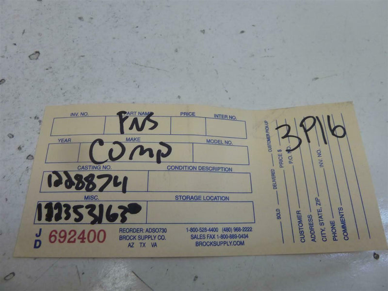 Airbag Control Module Chevrolet Beretta 1991 1992 1228874