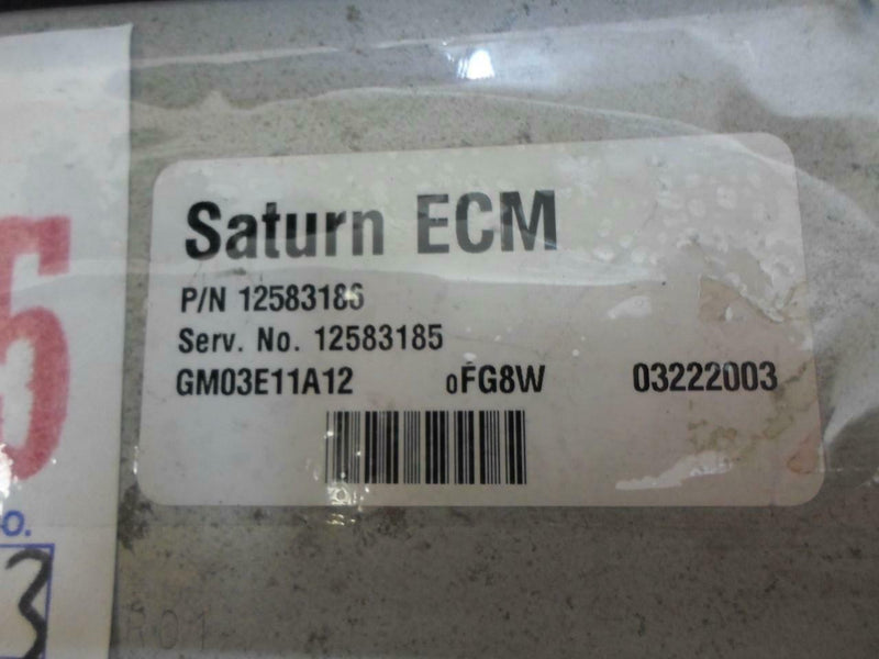 OEM Engine Computer Programmed Plug&Play Saturn Ion 2003 12583185 ECM PCM ECU