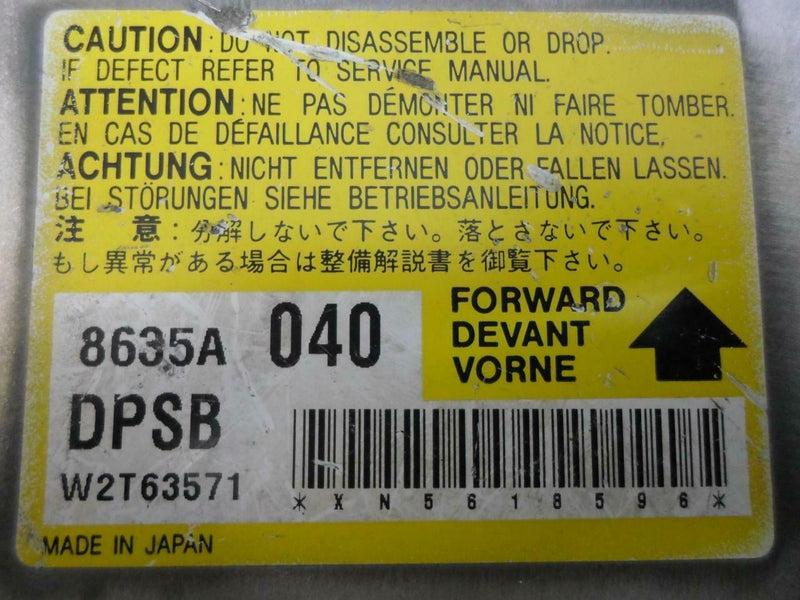 Airbag Control Module Mitsubishi Galant 2005 2006 8635A040