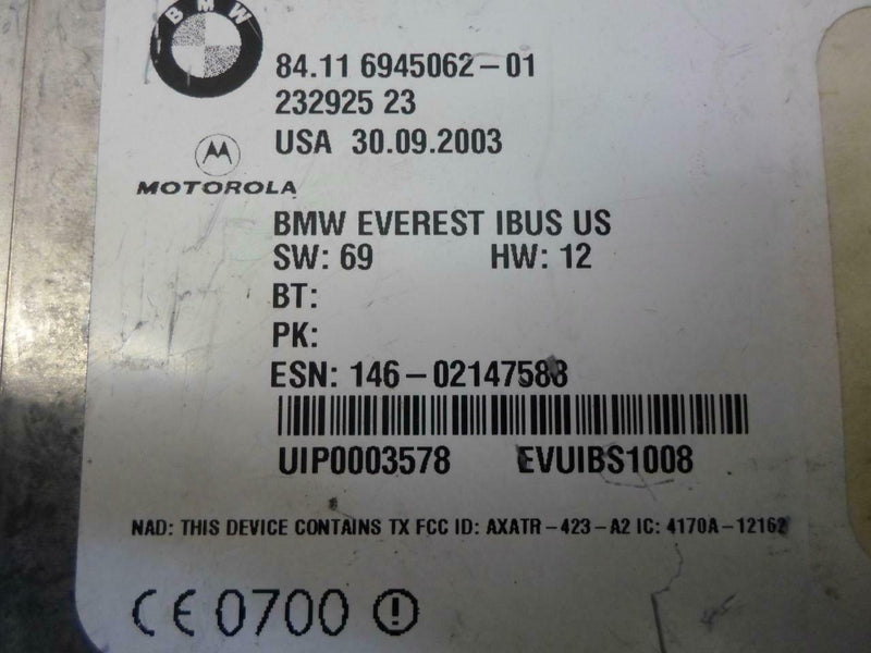 Bluetooth Telematics Control Module BMW 325I 2001 2002 2003 2004 6945062