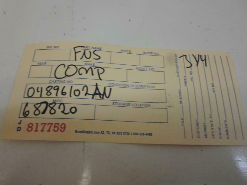 OEM Engine Computer Programmed Plug&Play Chrysler Sebring 2004 04896102An PCM