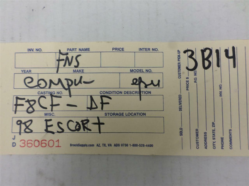 OEM Engine Computer Programmed Ford Escort 1998 F8Cf-12A650-Df Kvt5 2.0L PCM ECM