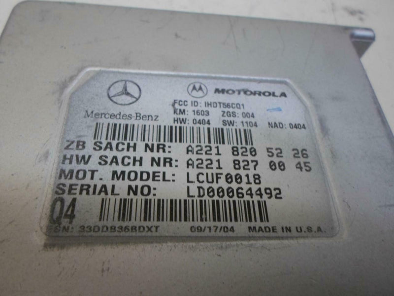 Voice Control Module Mercedes-Benz C-Class 2005 2006 2007 221 820 52 26