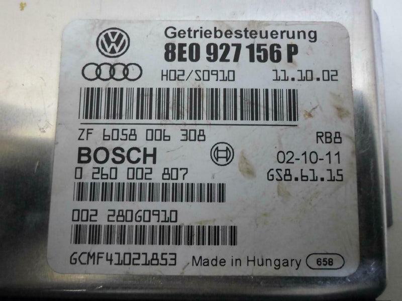 Transmission Control Module TCM TCU Audi A4 2003 2004 8E0927156P 1.8L