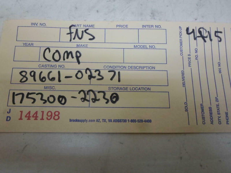 OEM Engine Computer Programmed Plug&Play Toyota Corolla 1998 89661-02371 At PCM ECM ECU