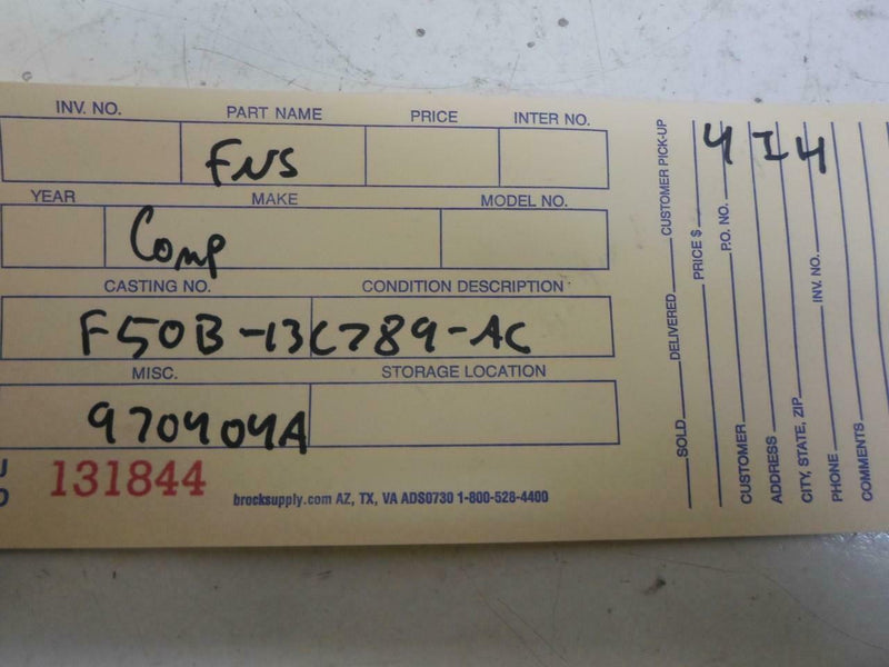 Memory Control Module Lincoln Continental 1995 1996 1997 F50B-13C789-Ac