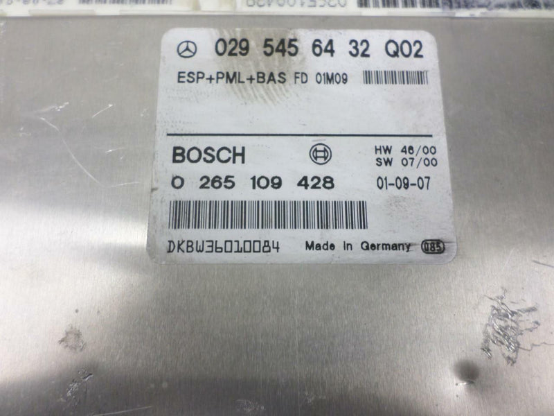 ABS Control Module Mercedes-Benz W210 E-Class E320 2002 2003 0295456432