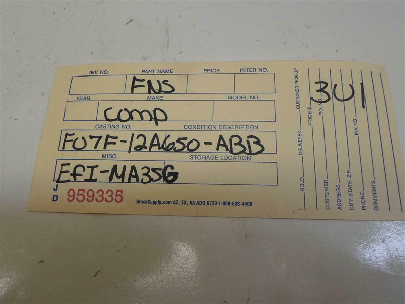 OEM Engine Computer for 1991 Mazda Navajo – F07F-12A650-ABB